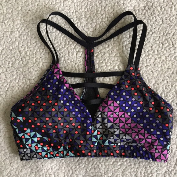Victoria's Secret strappy plunge sports bra XS - Picture 2 of 15